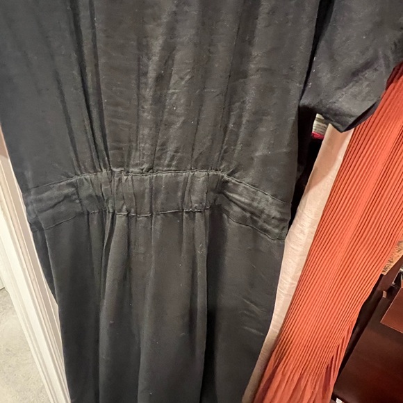 Comfy linen black jumpsuit. Size 1x - Picture 5 of 6
